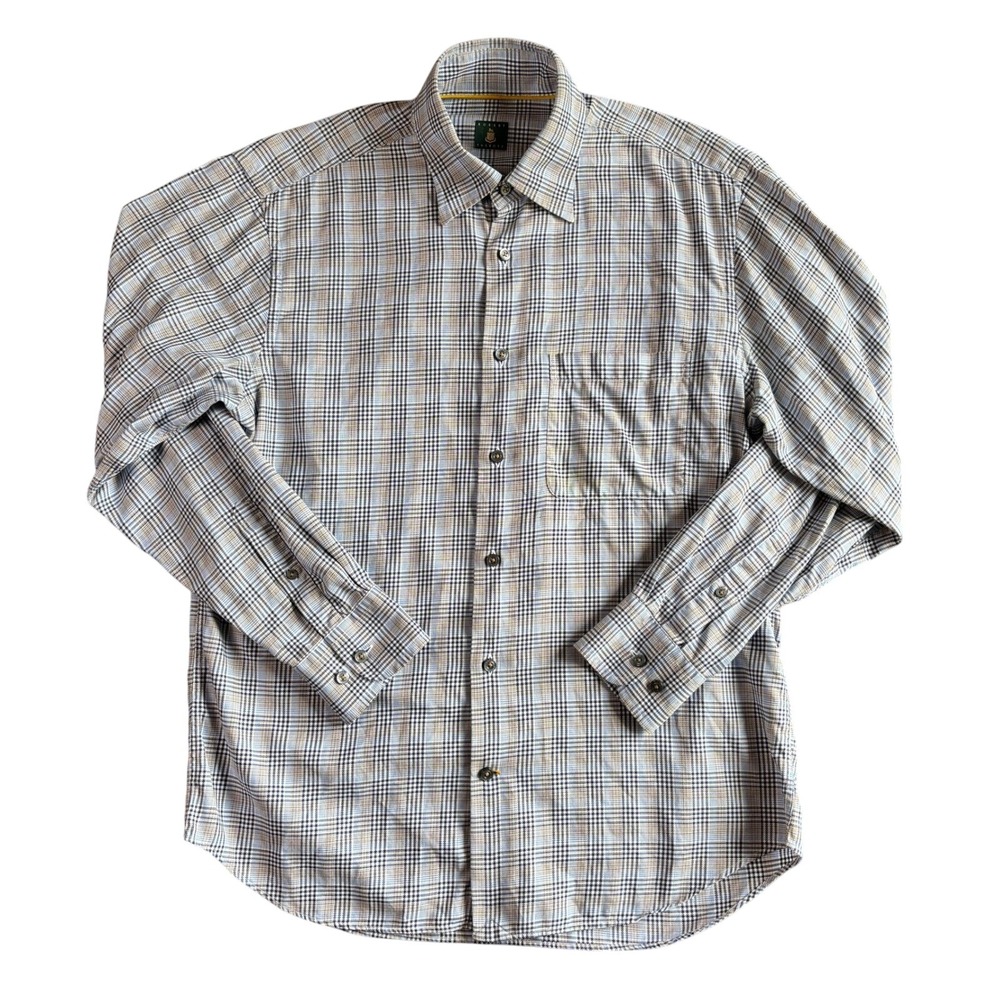 Robert Talbott Mens Plaid Button Down Long‎ Sleeve Dress Shirt